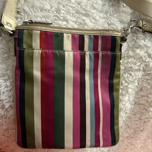 Coach LEGACY Multicolor Striped Crossbody Bag - Picture 2 of 5